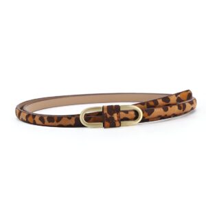 Women's Thin Leopard Print Belt