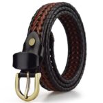 Ceinture en cuir tressé