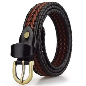 Ceinture en cuir tressé