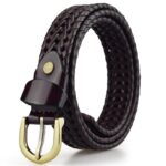 Ceinture en cuir tressé