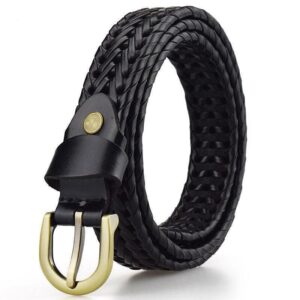 Ceinture en cuir tressé