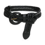 Ceinture en cuir tressée