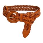Ceinture en cuir tressée