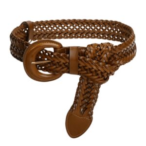 Ceinture en cuir tressée
