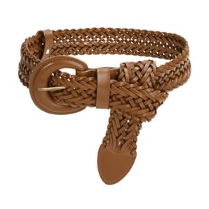 Ceinture en cuir tressée