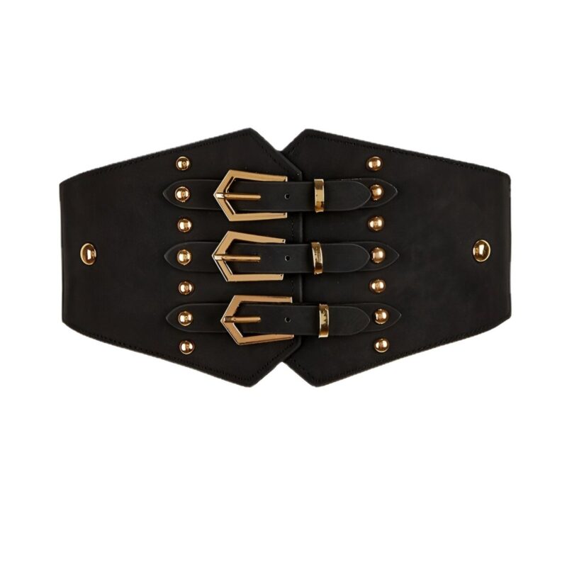 XXL Belt with Multi-Row Prong Belt Buckle