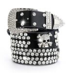 Zephyr Model Women's Leather Rhinestone Belt