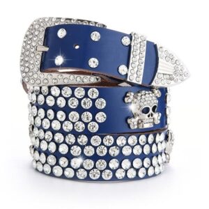 Ceinture à Strass en Cuir pour femme