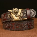 Ceinture Esprit Animal à motif Dragon et lettre V
