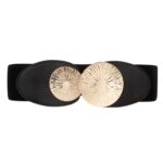 Ceinture Large à motif grand cercle doré