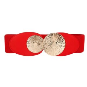 Ceinture Large à motif grand cercle doré