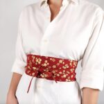 Ceinture Obi à motifs fleurs de Sakura